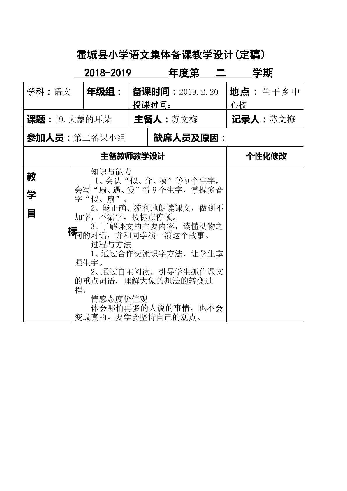 大象的耳朵