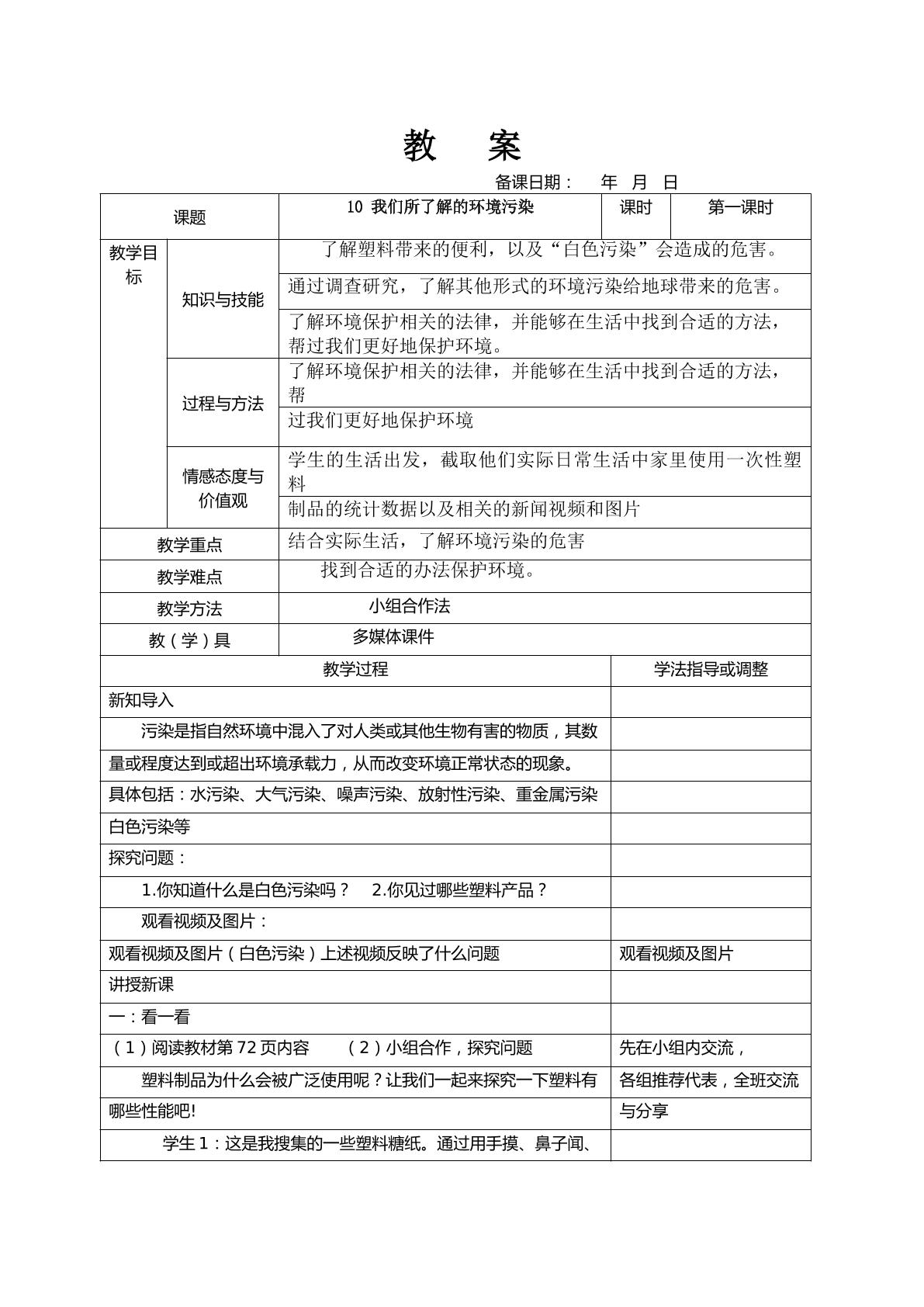 我们所了解的环境污染