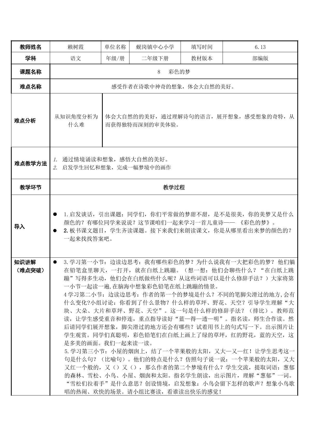彩色的梦