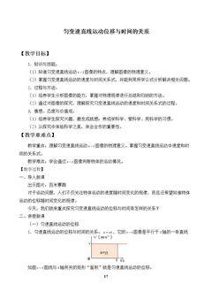 匀变速直线运动位移与时间的关系