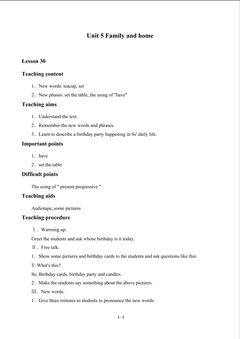 Unit 5 Family and home_教案6