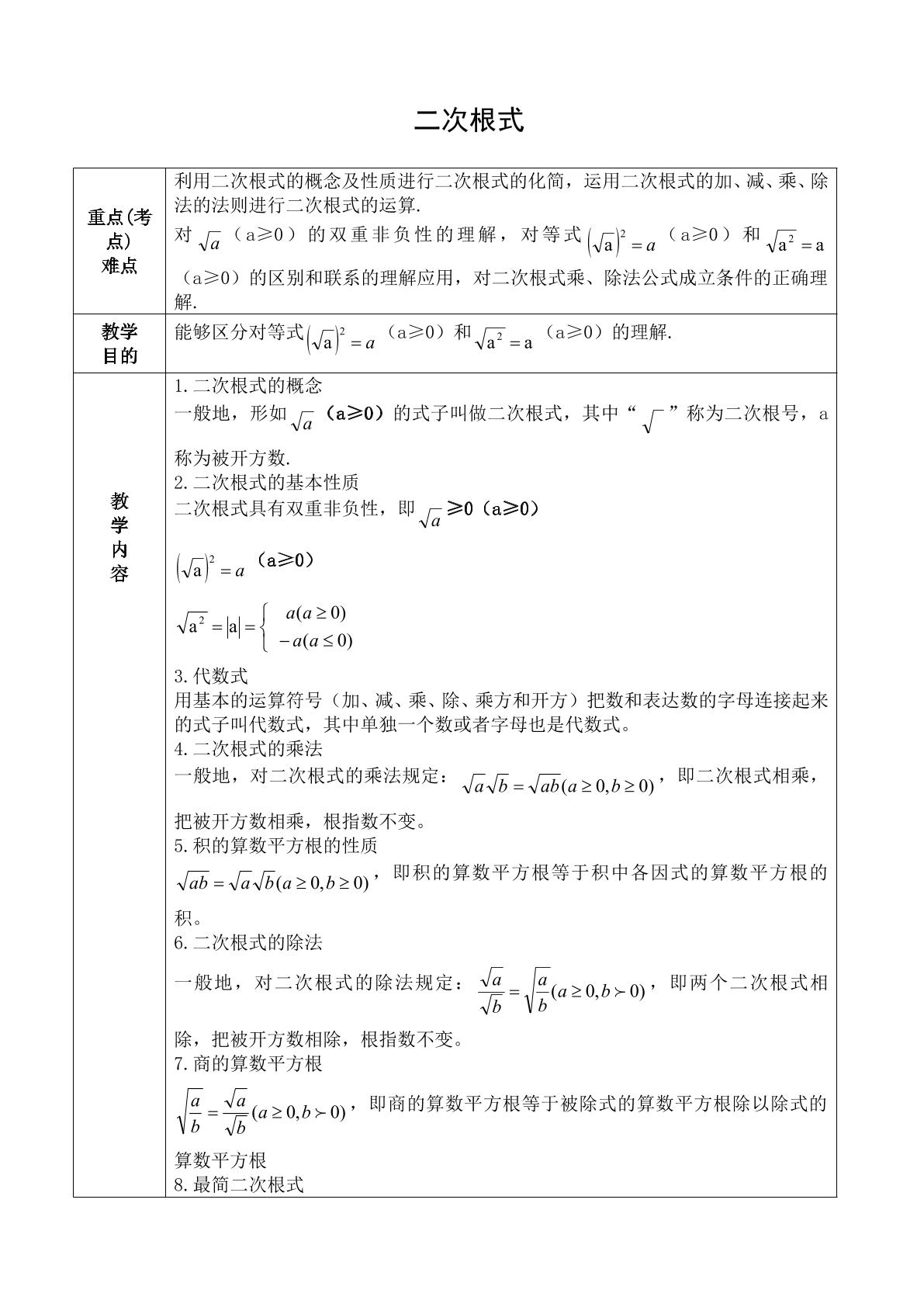 16.1 二次根式