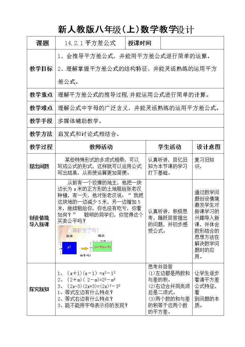 14.2.1平方差公式