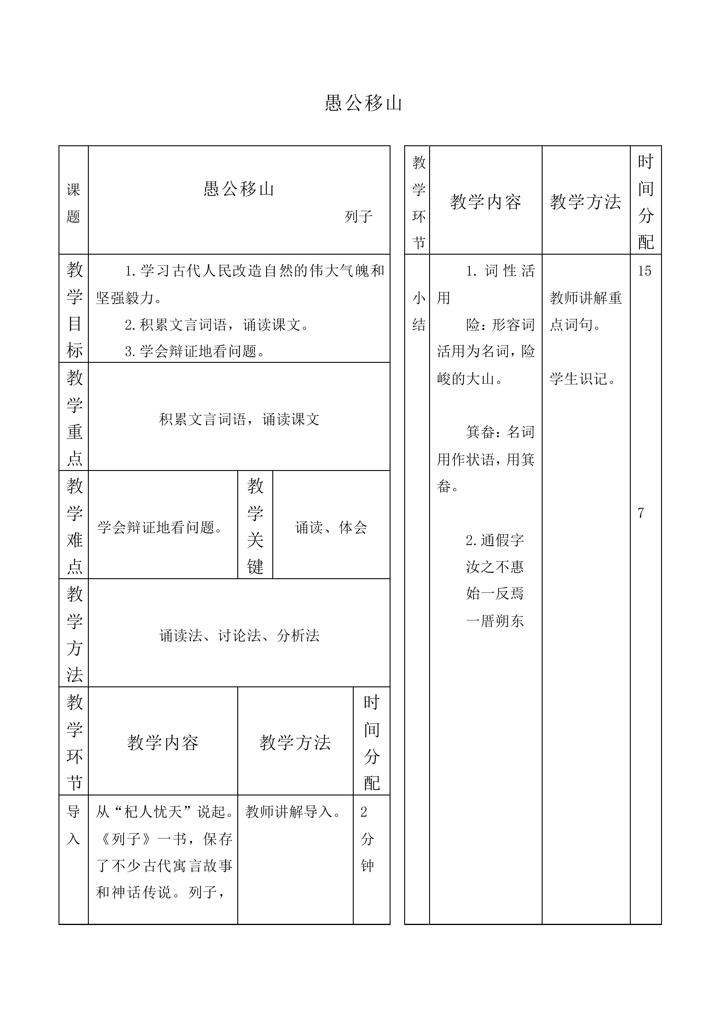 * 愚公移山_教案3