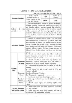 Lesson 47 The U.K. and Austualia