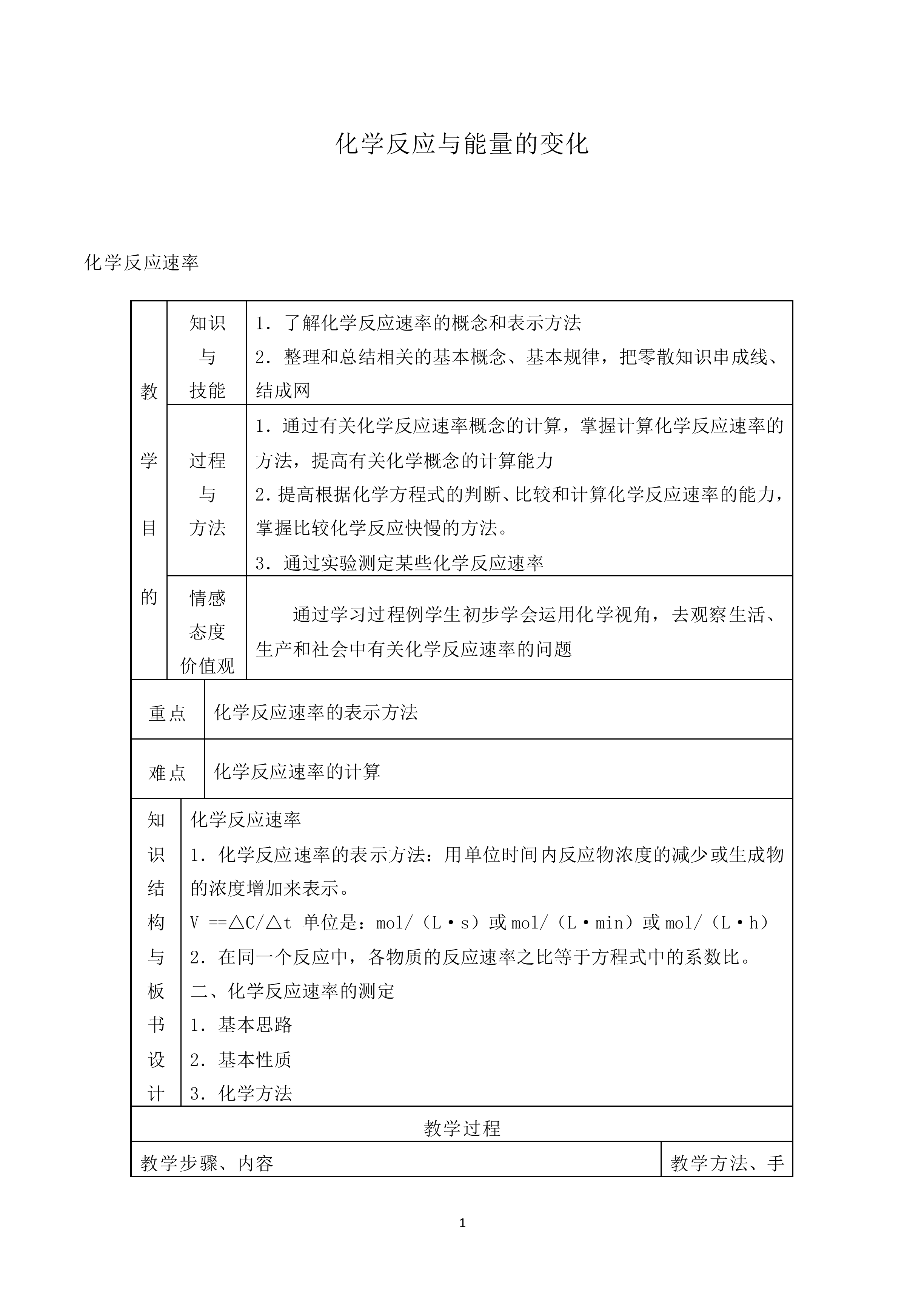 化学反应与能量的变化_教案3