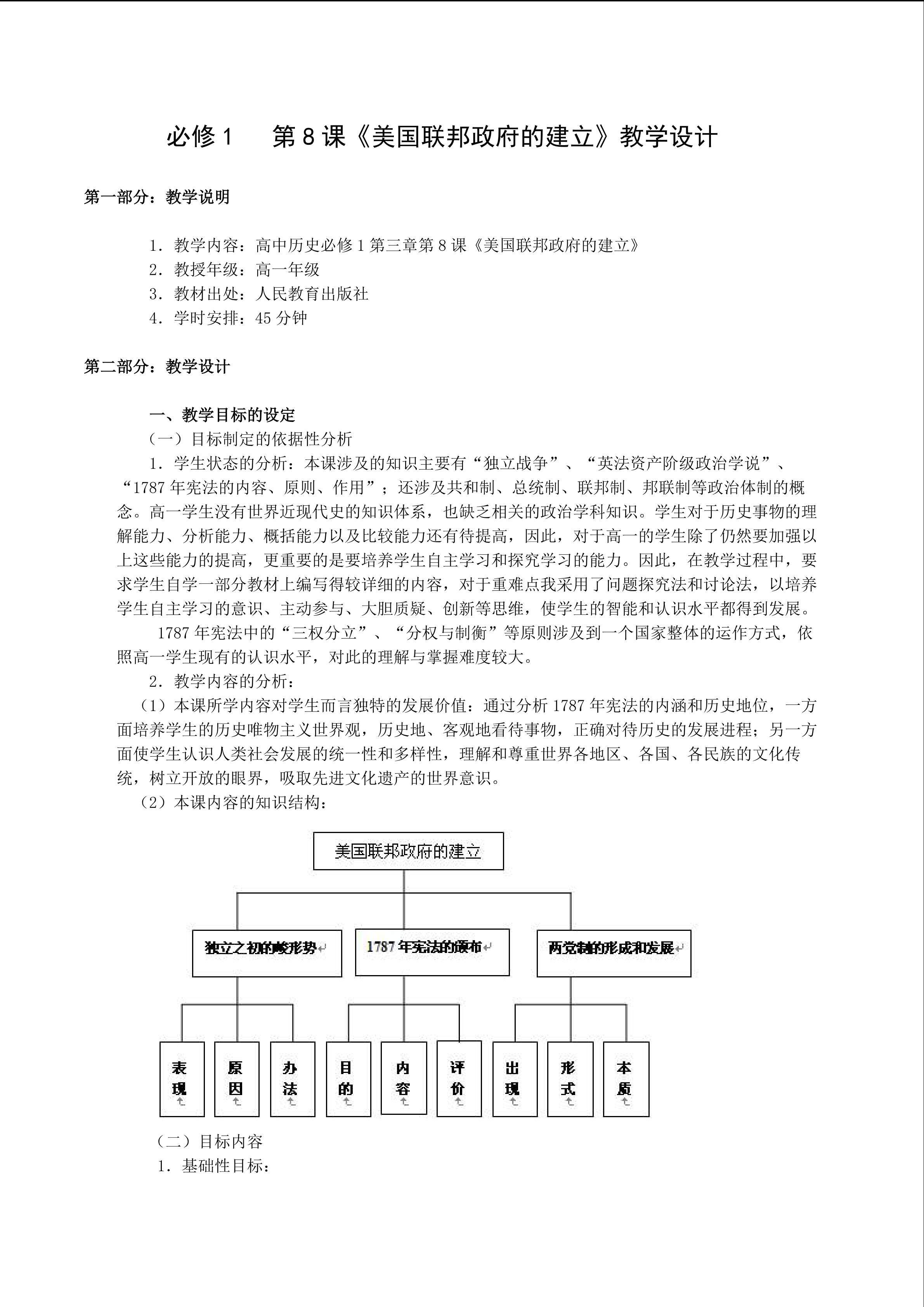 美国联邦政府的建立