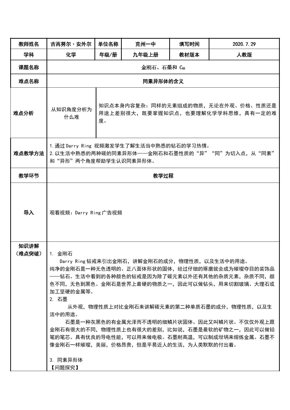 碳的同素异形体