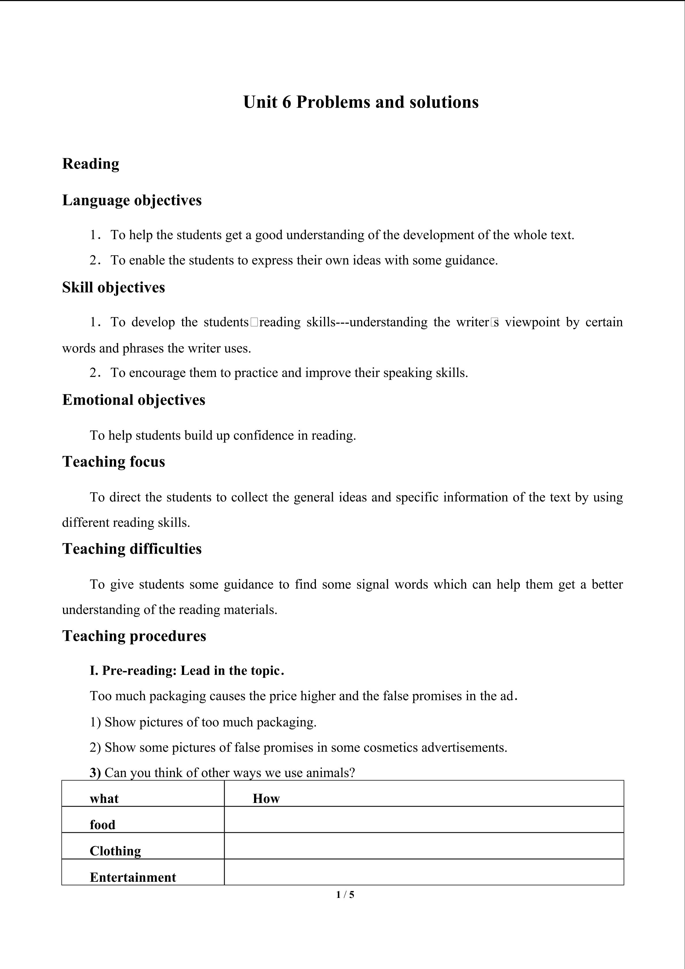 Unit 6 Problems and solutions_教案2