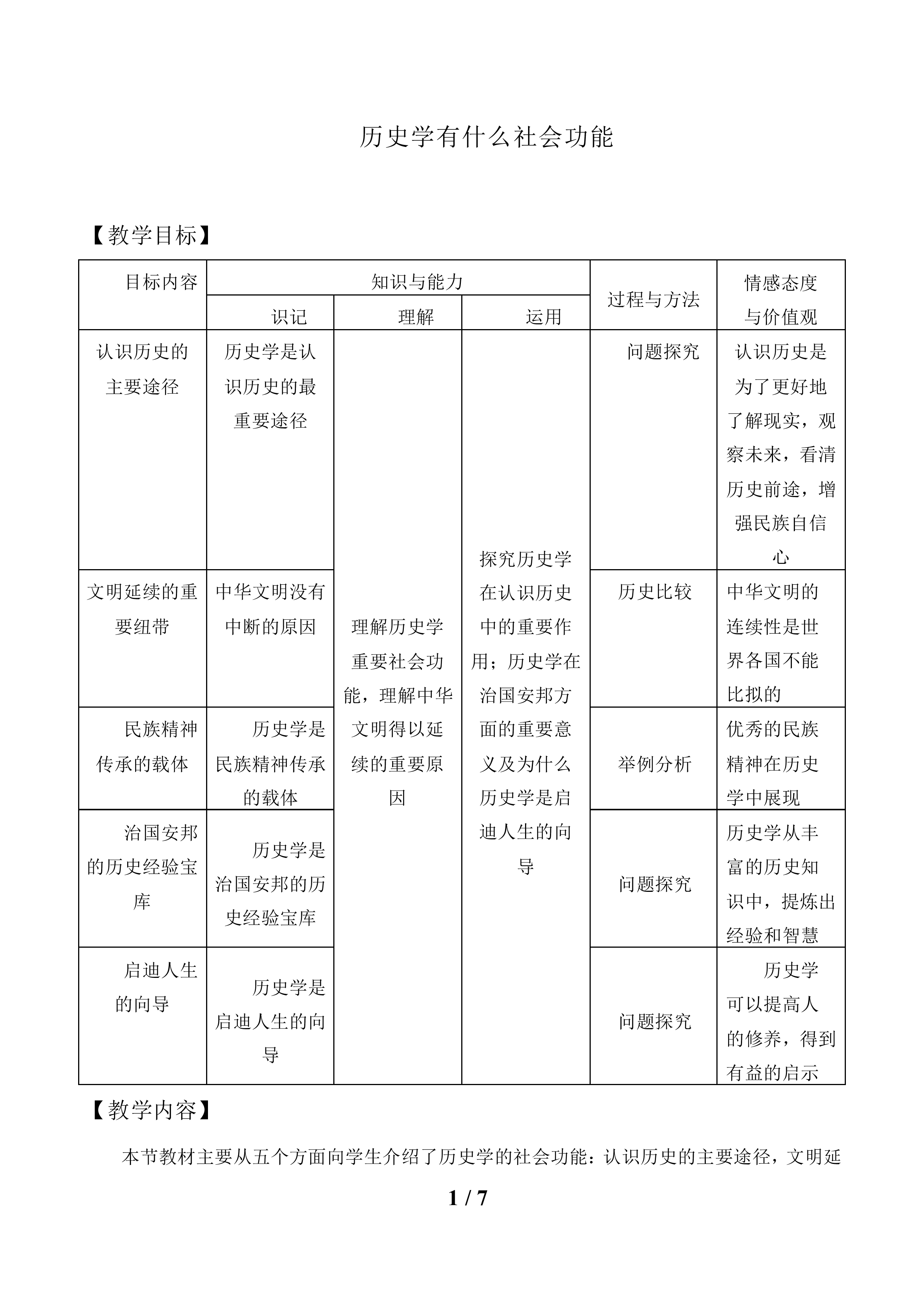历史学有什么社会功能_教案1