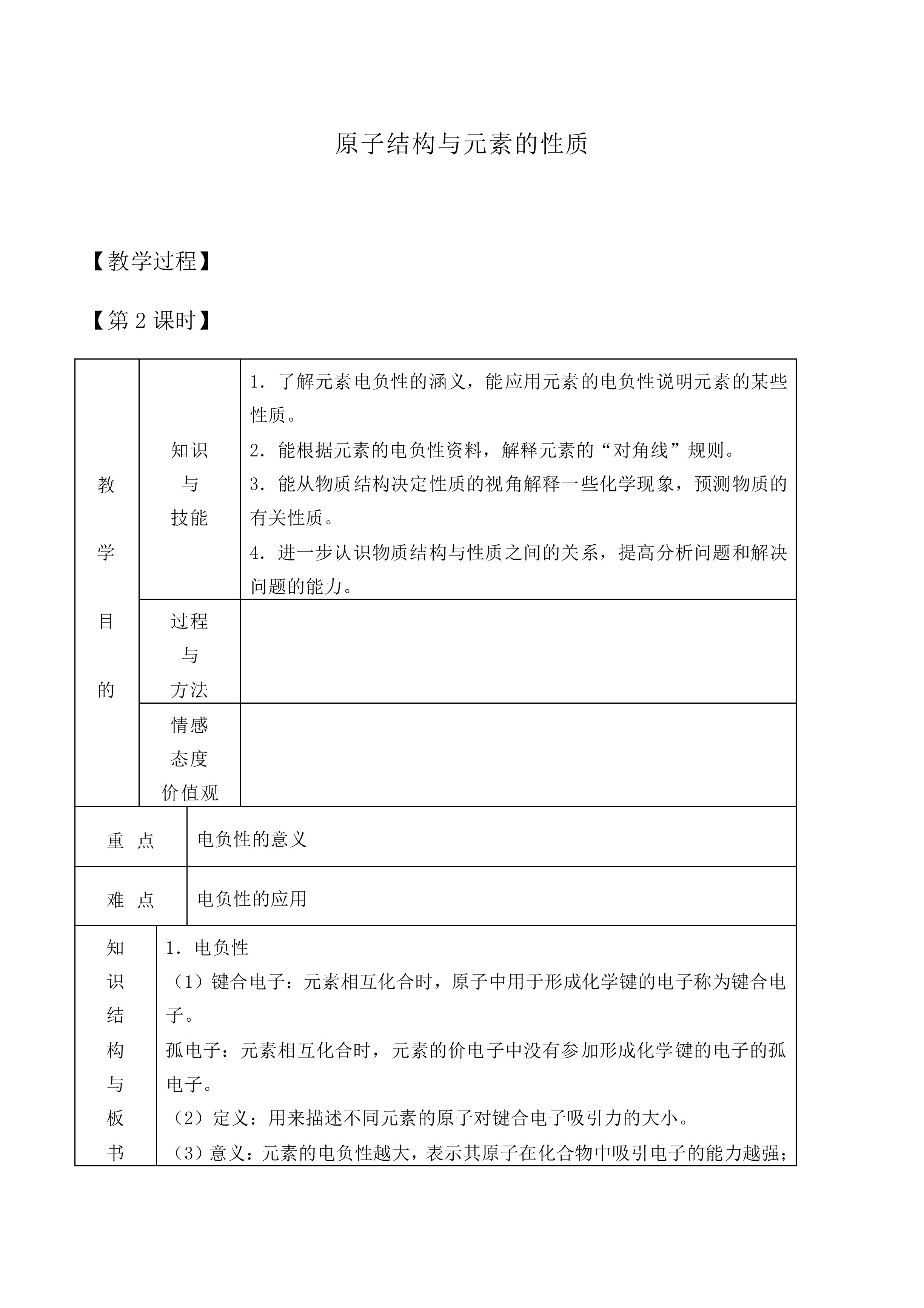 原子结构与元素的性质_教案2