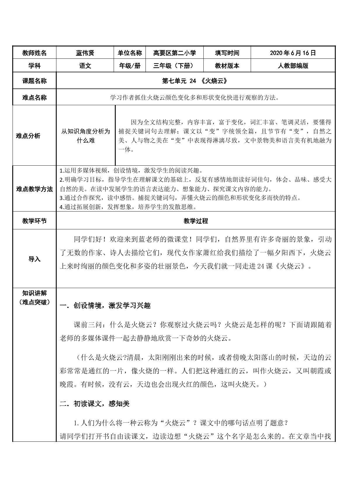 火烧云