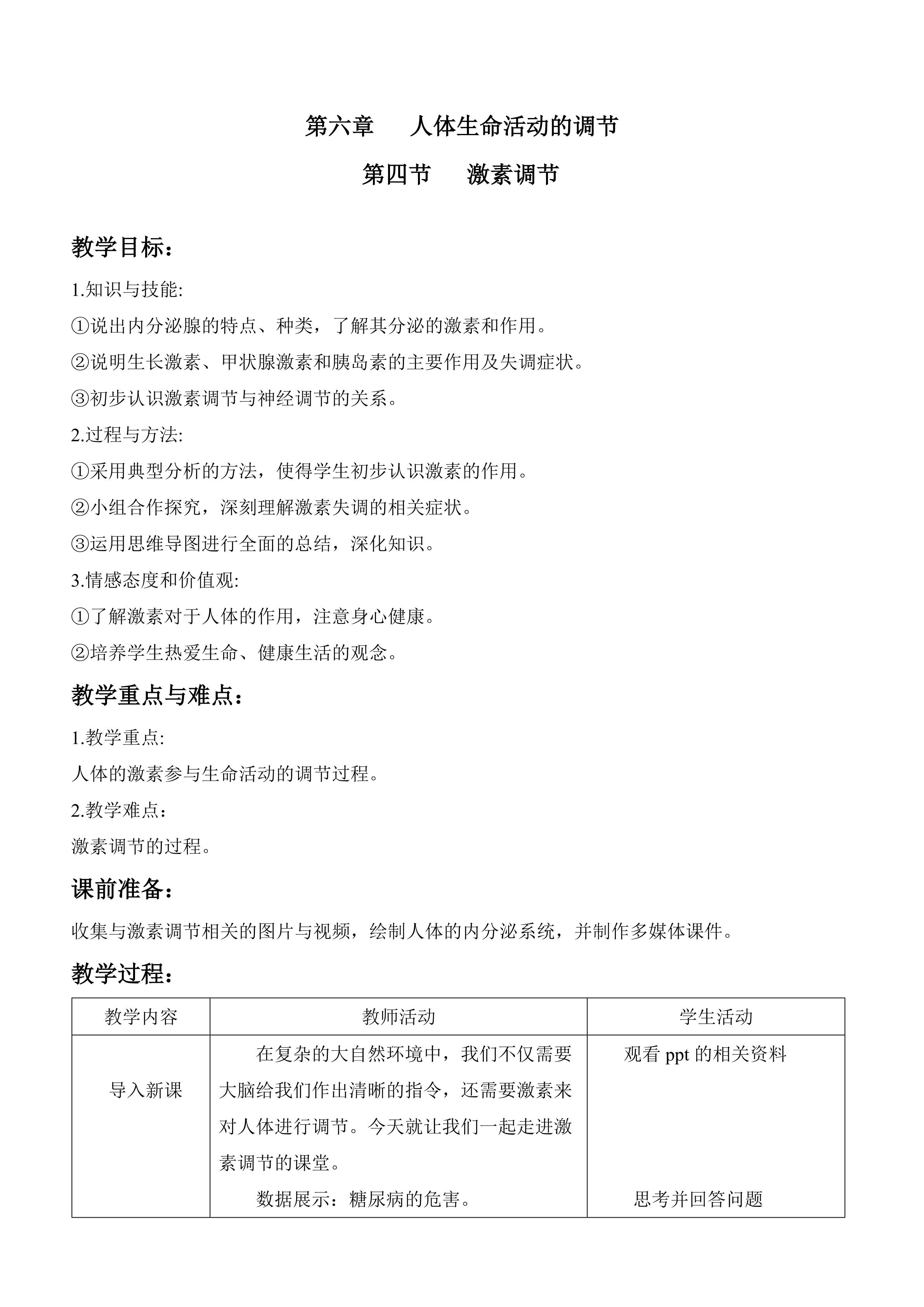 激素调节