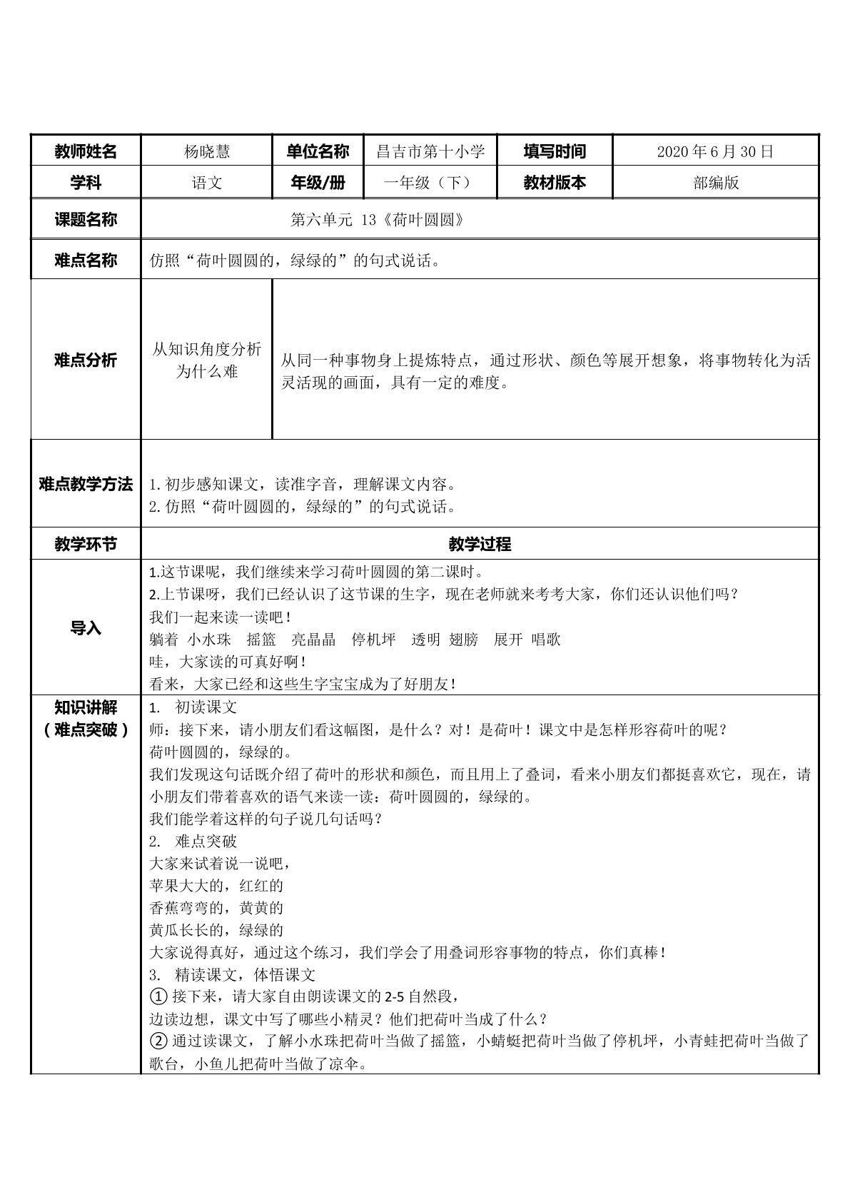 荷叶圆圆