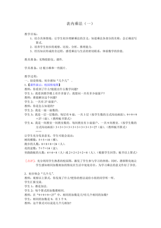 表内乘法(一)_教案7