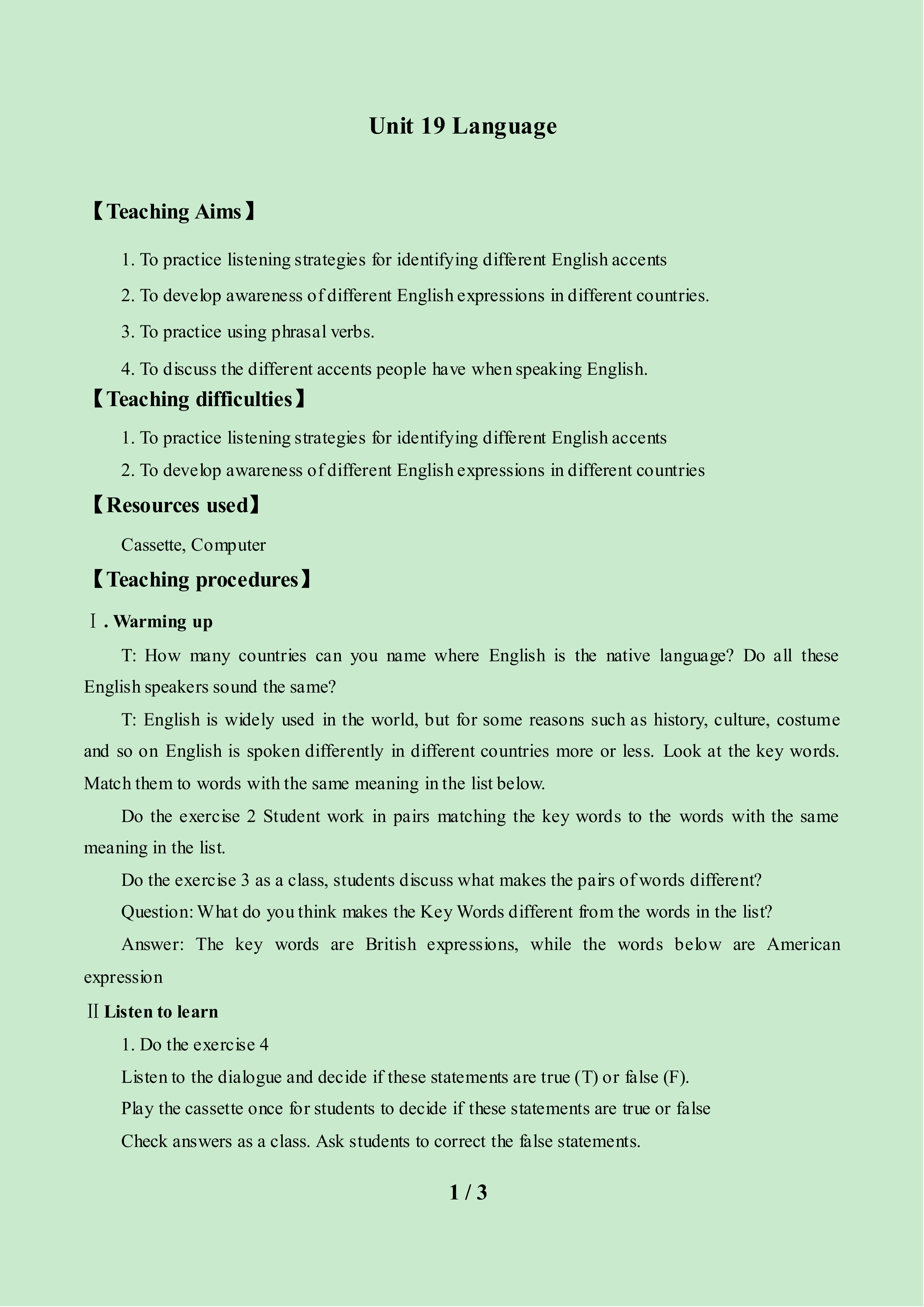 Lesson 2 Varieties of English_教案2