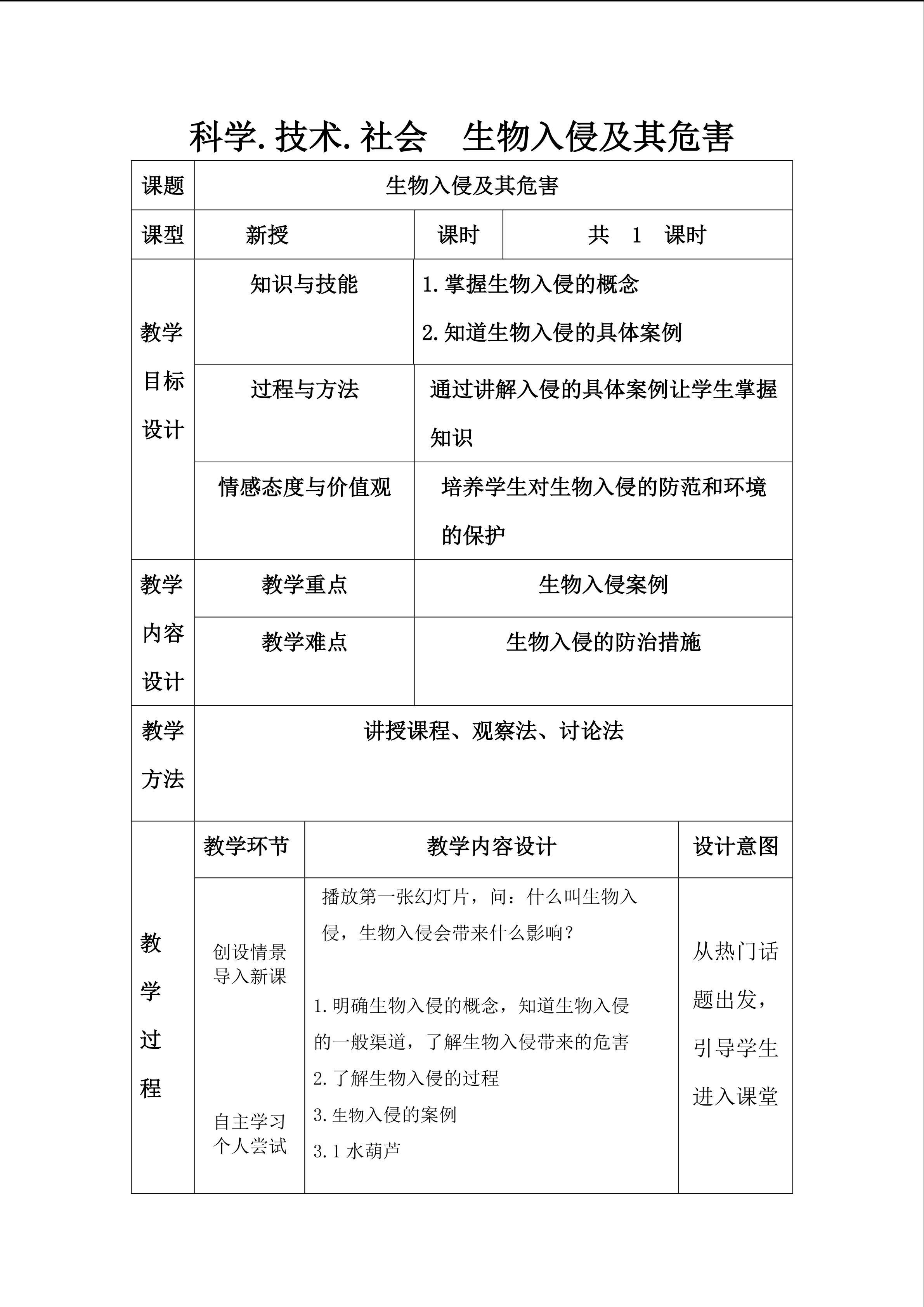 科学.技术.社会----生物入侵及其危害