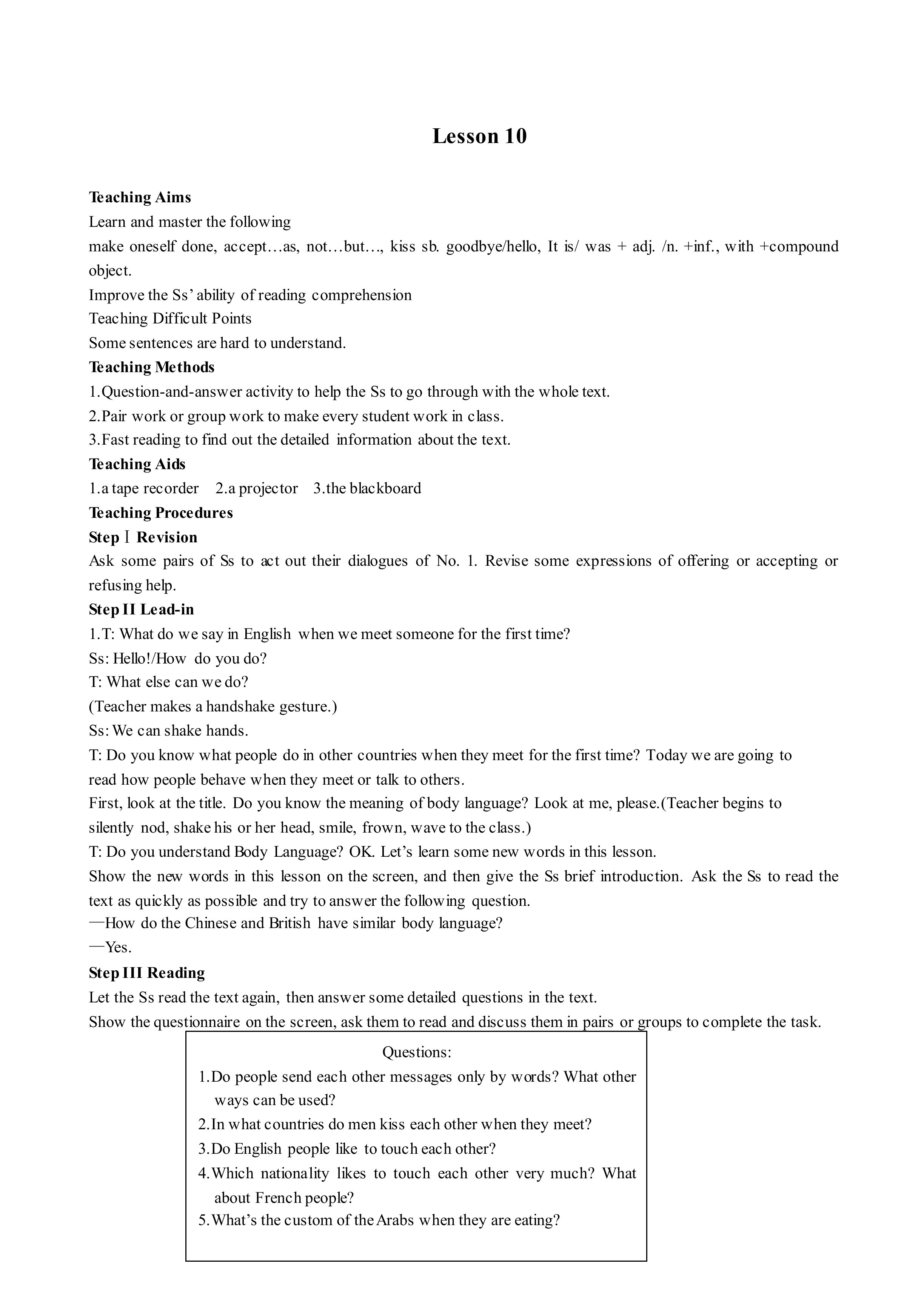 Body language_教案3